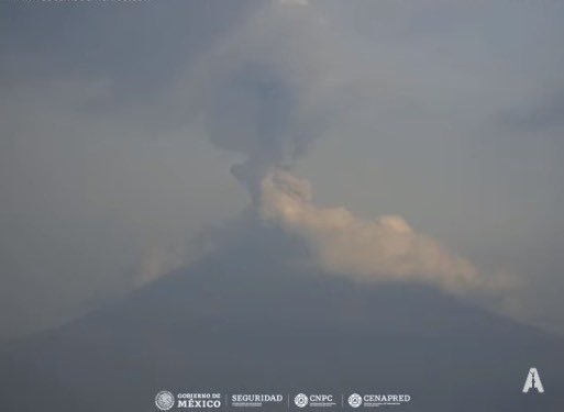 Hasta las 6:00 horas de este miércoles se mantiene el semáforo en Amarillo fase 3 de la alerta volcánica del Popocatépetl.