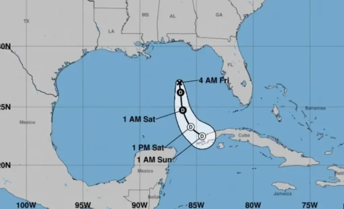 Una depresión tropical se formó el jueves en el Golfo de México