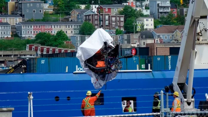 Autoridades de Canadá analizarán las piezas del sumergible Titán para determinar las causas del accidente que sufrió rumbo a los restos del Titanic.